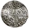 denar ok. 1022-1050, mennica Sigtuna; Aw: Popiersie typu pointed helmet z berłem w lewo, ANVNT DNI..