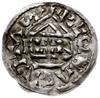 denar 985-995, mincerz Aljan; Krzyż z kółkiem i dwiema kulkami w kątach / Dach kaplicy, pod nim EL..