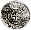 denar 995-1002, mincerz Anti; Krzyż z kółkiem, dwiema kulkami i trójkątem w kątach / Dach kaplicy,..