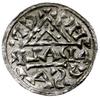 denar 1018-1026, mincerz Athal; Napis HEINRICVS DVX wkomponowany w krzyż / Dach kaplicy,  pod nim ..