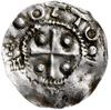 denar 973-1002; Aw: Krzyż z kulkami w kątach; Rw