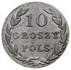 10 groszy 1830 KG, Warszawa; odmiana z inicjałam