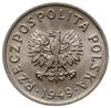 20 groszy 1949, Warszawa; Nominał 20, wklęsły napis PRÓBA na rewersie; Parchimowicz P207  - ale ni..