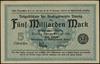 5 miliardów marek, 11.10.1923, znak wodny “kwadraty”, bez numeracji; Miłczak G18a, Jabł. 3739,  Po..