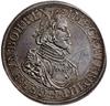 talar 1639; moneta z tytulaturą Ferdynanda III, Aw: Popiersie w prawo i napis w otoku, Rw: Widok m..