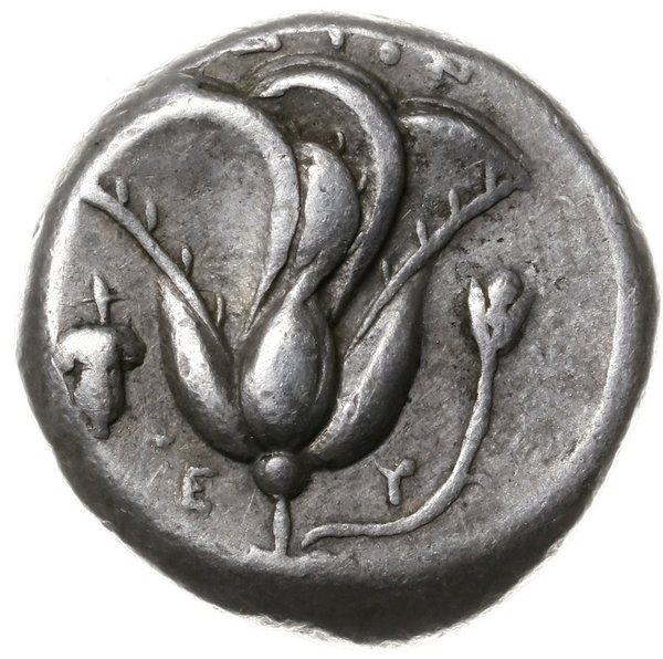 didrachma ok. 305-275 pne; Aw: Głowa Heliosa trz