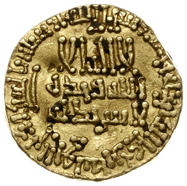 dinar 191 AH (AD 807), bez nazwy kalifa (z napisem “w imieniu kalifa”, bez nazwy mennicy: Misr (Kair)