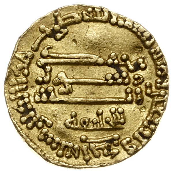 dinar 191 AH (AD 807), bez nazwy kalifa (z napisem “w imieniu kalifa”, bez nazwy mennicy: Misr (Kair)