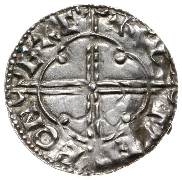 denar typu quatrefoil, 1018-1024, mennica Exeter, nieokreślony mincerz