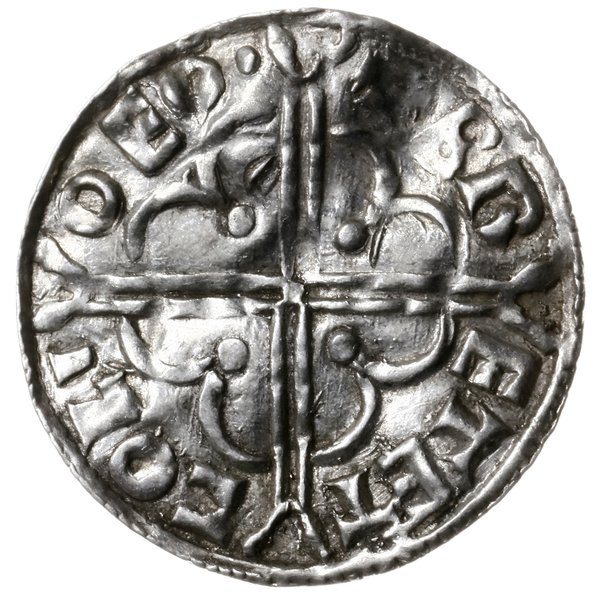 denar typu quatrefoil, 1018-1024, mennica York, mincerz Bretecol