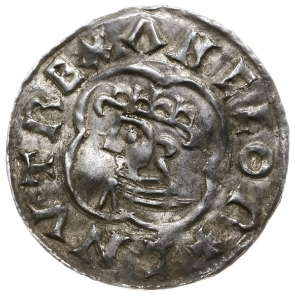 denar typu quatrefoil, 1018-1024, mennica York, mincerz Colgrim