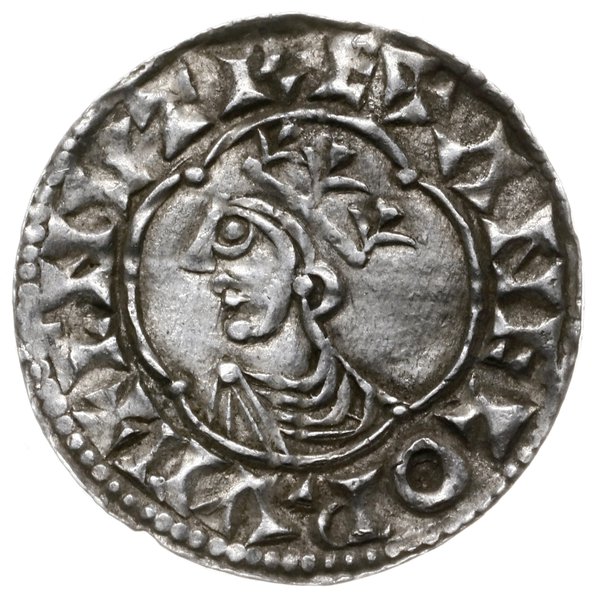denar typu quatrefoil, 1018-1024, nieokreślona m