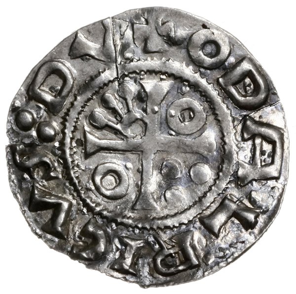 denar 1012-1034, mennica Praga; Aw: Popiersie w 