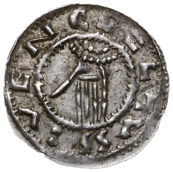 denar 1012-1034, mennica Praga; Popiersie z prop