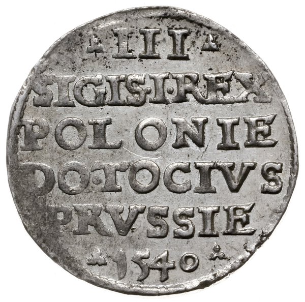 trojak 1540, Elbląg; odmiana z napisem ELBING, n