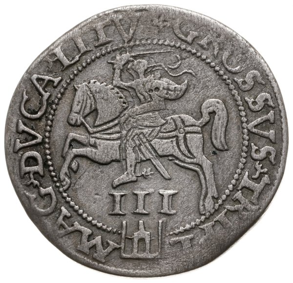 trojak 1562, Wilno; moneta dużej średnicy z popi