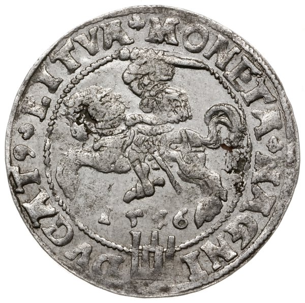 grosz na stopę litewską 1546, Wilno; końcówki na