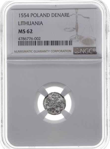 denar 1554, Wilno; Cesnulis-Ivanauskas 2SA12-6, 