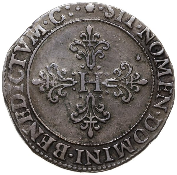 frank 1582 M, Tuluza; wariant z datą wybitą w ot