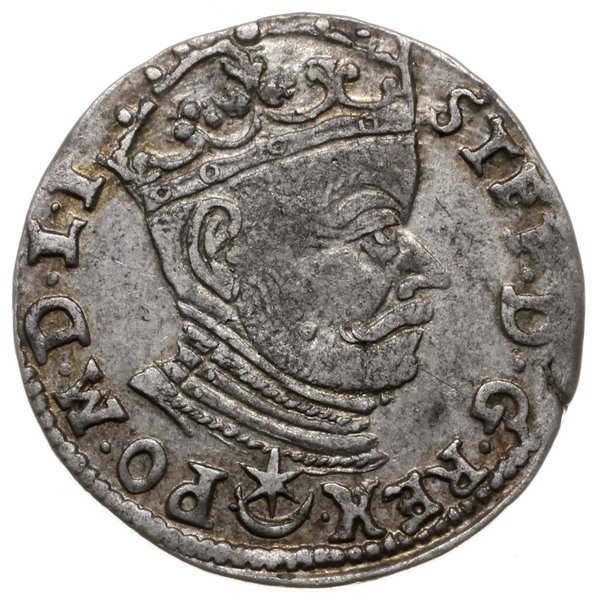 trojak 1581, Wilno; z herbem Leliwa pod głową kr
