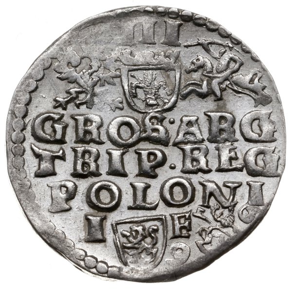 trojak 1596, Lublin; data przedzielona tylko lew