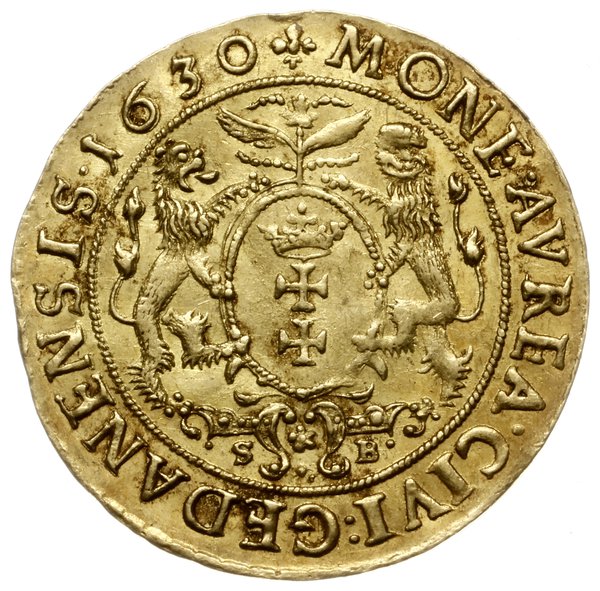 dukat 1630, Gdańsk; Aw: Popiersie króla w prawo 