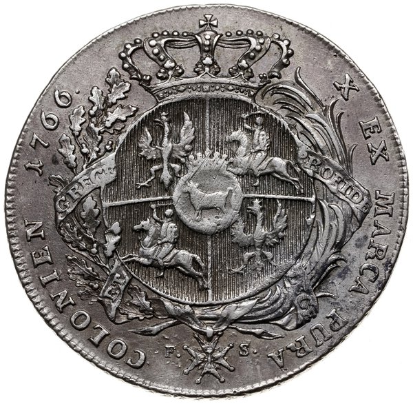 talar 1766, Warszawa; popiersie króla w zbroi, k