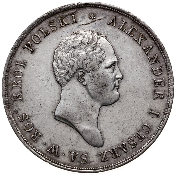10 złotych 1822 IB, Warszawa; Aw: Głowa cara w p