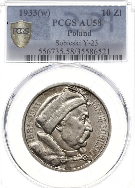 10 zlotych 1933, Warszawa; Jan III Sobieski - 25