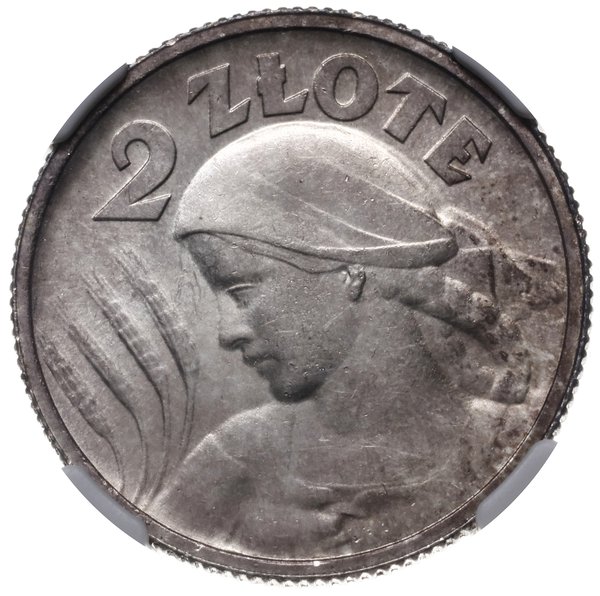 2 złote 1924, Paryż; róg i pochodnia na awersie;