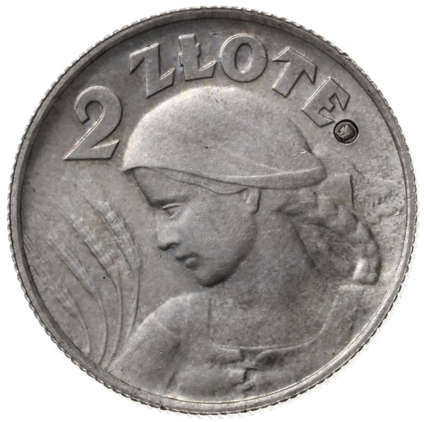 2 złote 1924 H, Birmingham; literka H na awersie