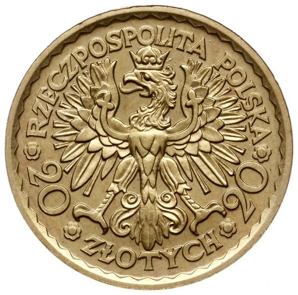 20 złotych 1925, Warszawa; 900. rocznica koronac