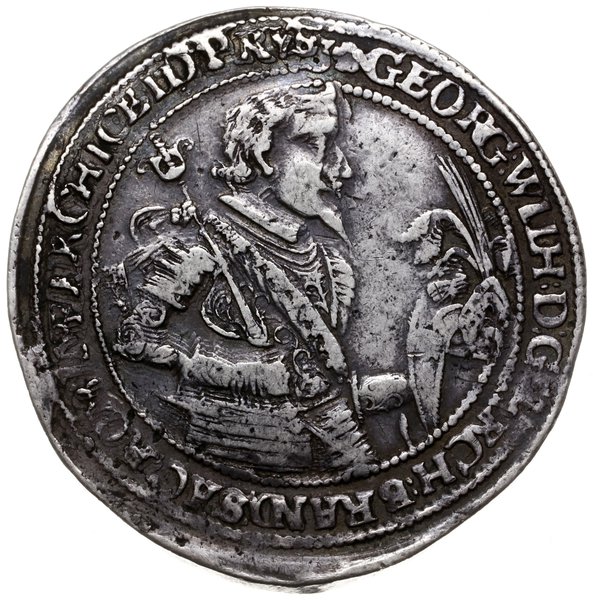 półtalar 1628, Królewiec; Aw: Półpostać w prawo,
