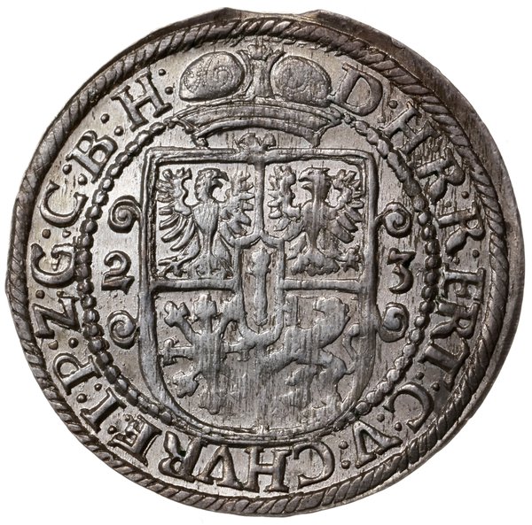 ort 1623, Królewiec; popiersie księcia w płaszcz