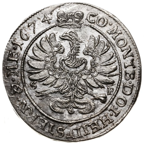 6 krajcarów 1674 SP, Oleśnica; E.-M. 72, F.u.S. 