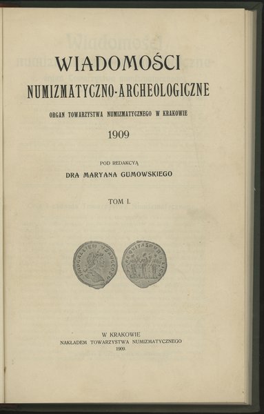 Wiadomości Numizmatyczno-Archeologiczne (1909), 