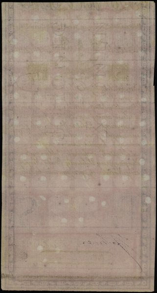 5 złotych polskich 8.06.1794, seria ND1, numeracja 28396, pełny napis w znaku wodnym J. HONIG & ZOONEN