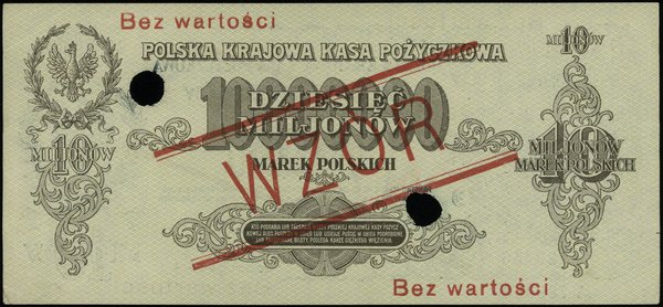 10.000.000 marek polskich 30.08.1923, obustronni