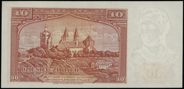 10 złotych 15.08.1939, seria E 172058; Lucow 102