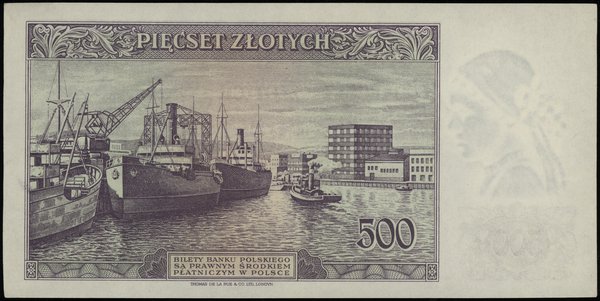 500 złotych 15.08.1939, seria C 599006; Lucow 10