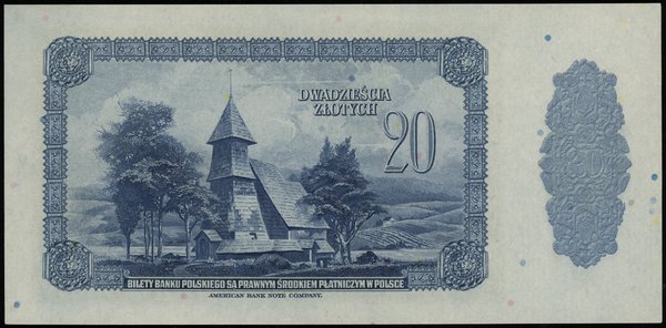 20 złotych 20.08.1939, seria C 454906; Lucow 105