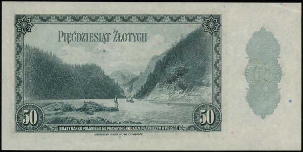 50 złotych 20.08.1939, seria H 485412; Lucow 106