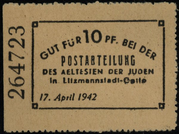 Postabteilung des aeltesten der Juden in Litzman