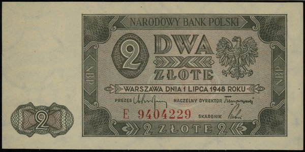 2 złote 1.07.1948, seria E 9404229; Lucow 1240 (