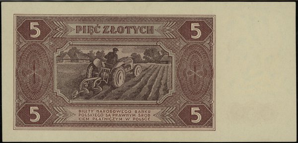 5 złotych 1.07.1948, seria F 4700603; Lucow 1246