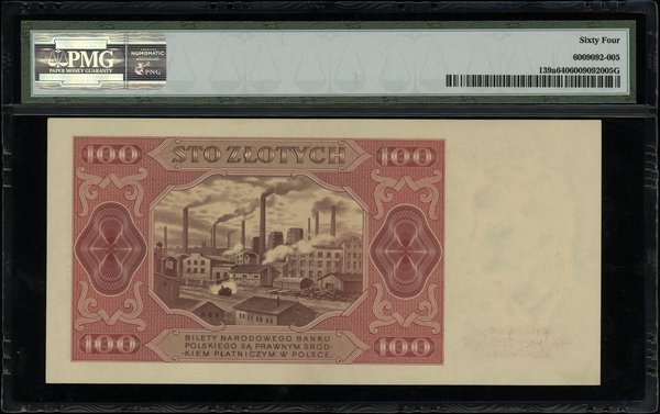 100 złotych 1.07.1948, seria L 670287; Lucow 129