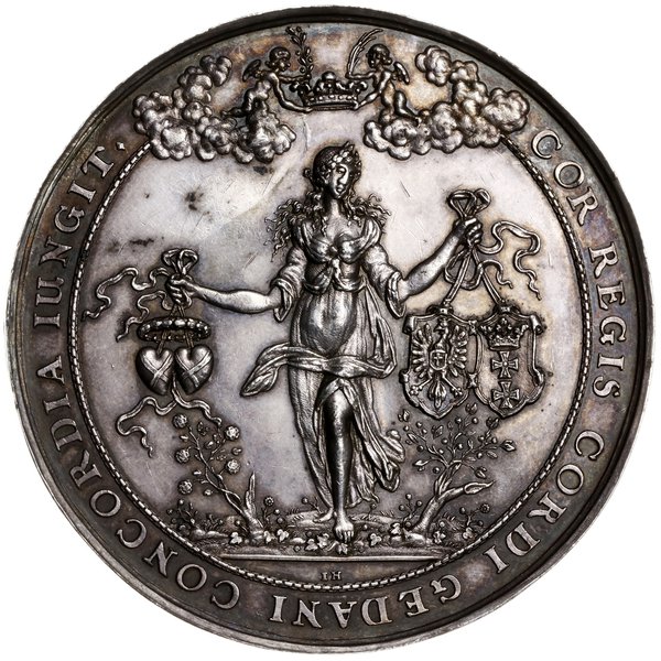 medal autorstwa J. Höhna wybity z okazji przybycia króla Jana Kazimierza do Gdańska w 1653 roku
