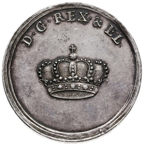 medal koronacyjny bez daty (1709 r) autorstwa Krügera