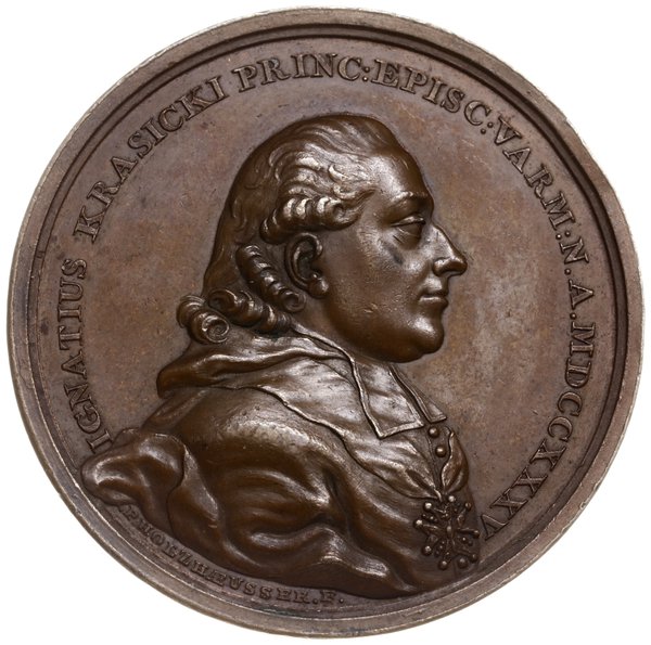 medal z 1780 r. autorstwa F. Holzhaeussera poświ