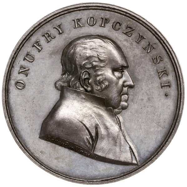 medal z 1816 r. autorstwa Bärenda, wybity w Warszawie, poświęcony Onufremu Kopczyńskiemu